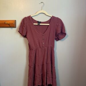 Rue21 Dusty Rose Buttoned Mini Dress